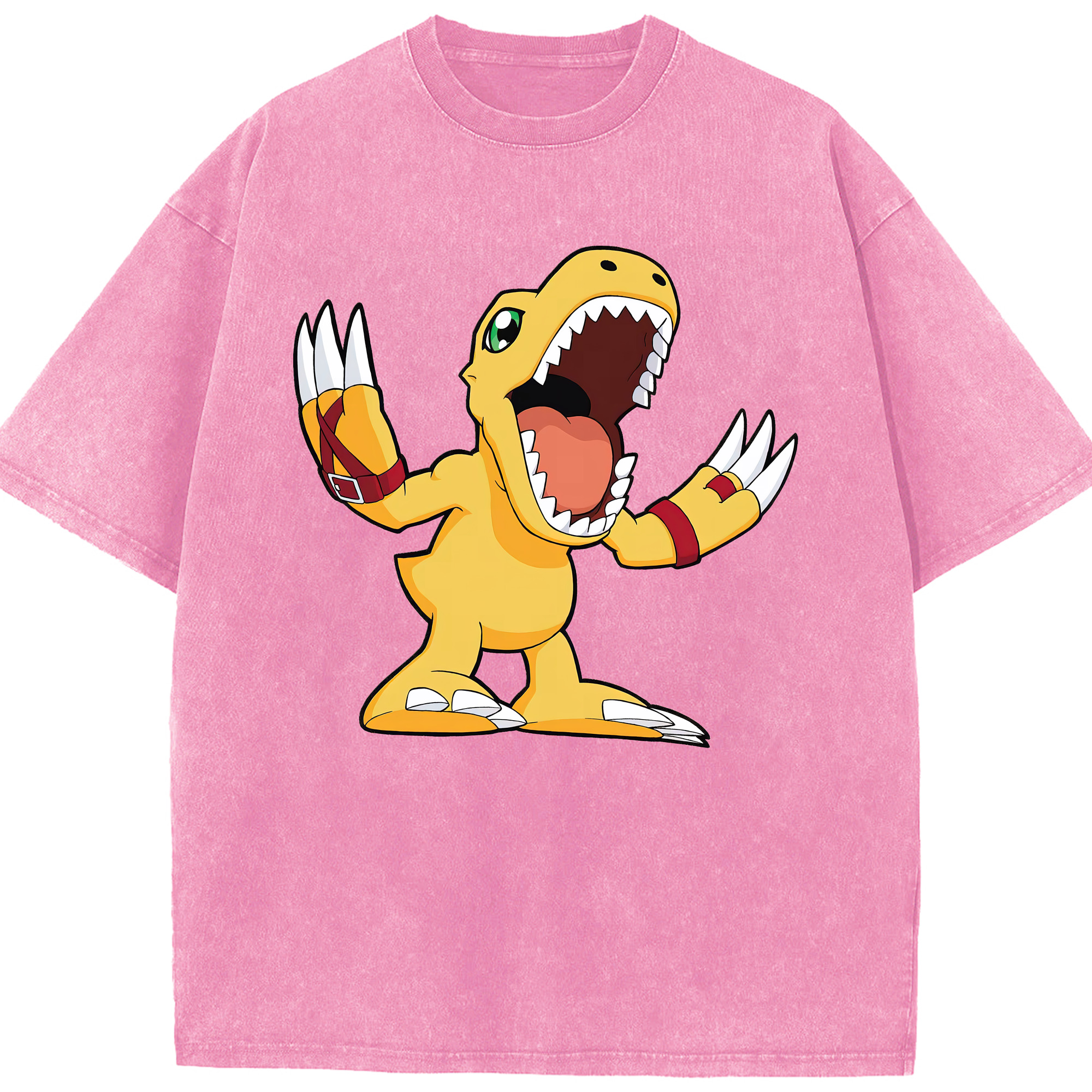 （画像用） Digimon デジタルモンスター/デジモン 綿100% ヴィンテージ風 半袖Tシャツ（フロントプリント）